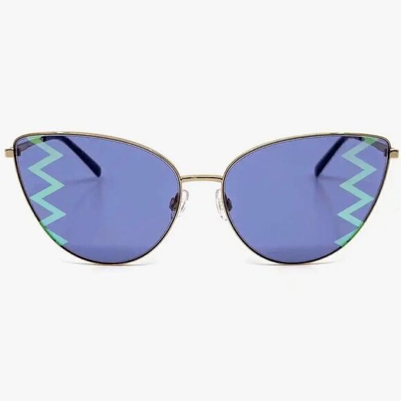 NIB M MISSONI Sunglasses Gold Violet Frame - Picture 10 of 10